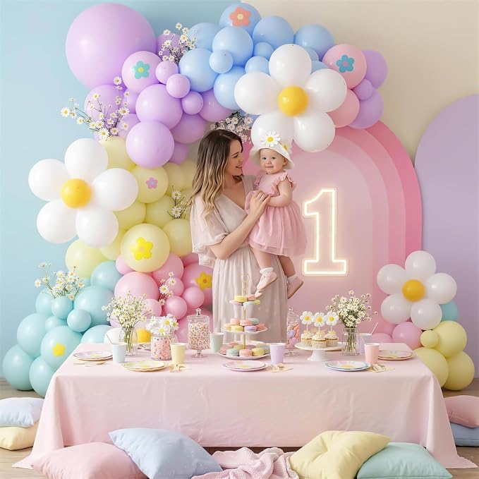 Daisy Balloon Garland Arch Kit - Image 3