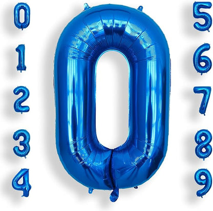 AULE 40 Inch 0 Blue Balloon Number Foil 0-9 Birthday Big Numbers | Birthday by AULE