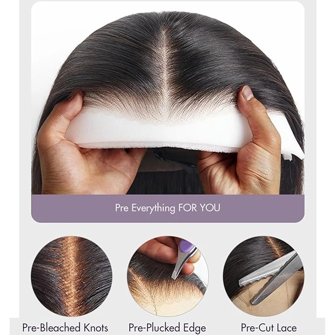 24 Inch Deep Wave Lace Front Wigs Human Hair 13x6 HD Lace Front Wigs Human Hair Pre Plcked Curly Human Hair Wig for Women 200% Density Water Wave Lace Front Wigs Human Hair With Baby Hair
