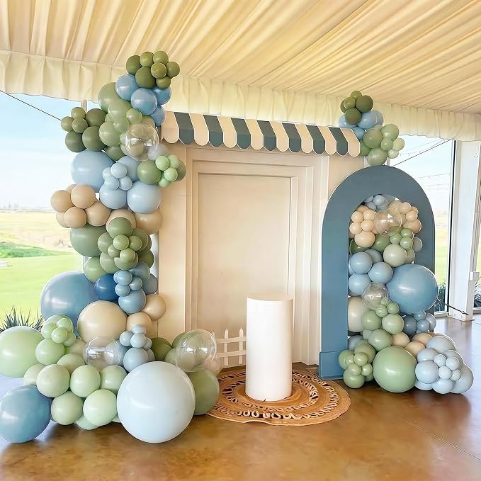 Sage Green and Blue Balloons - Image 4