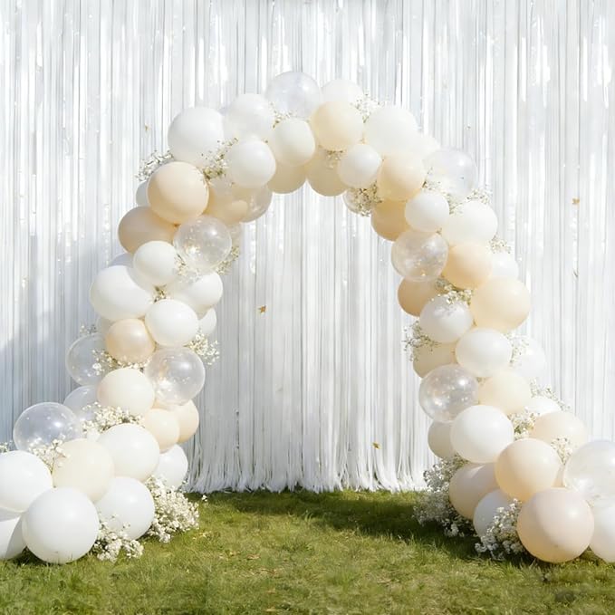 4 Packs White Foil Fringe Curtain - Image 2