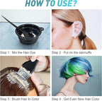 12 Pcs Professional Hair Bleach Kit Hair Coloring Products with Hair Dye Brush, Hair Color Bowl, Earmuffs, Hair Clips for Salon Hair Dye, Hair Color at Home, Hair Bleaching
