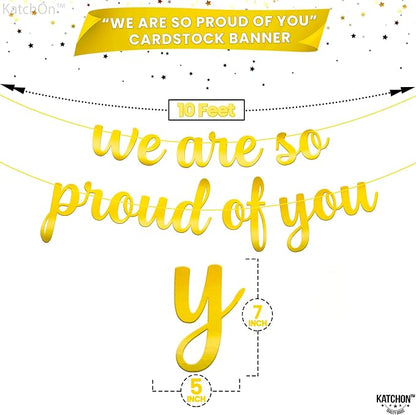 Katchon We are So Proud of You Banner 10 Feet, Gradauation Decorations 2026 | - Image 4