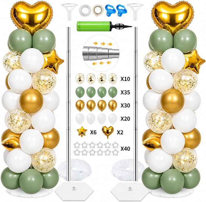 Balloon Towers Set of 2, Balloon Column Stand by Sileasncei