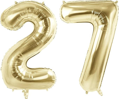 Number 27 Balloons for 27th Birthday Party Decorations, 40 Inch 0-100 by Joycard