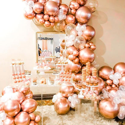 PartyWoo Copper Chrome Balloons 50pcs Metallic Brown Bronze Color | 12 Inch - Image 5