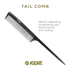 Kent SPC82 Fine Tooth Salon-Style Dressing Comb - Professional Barber Haircut Comb for Styling and Teasing - Quality Barber Supplies - Saw-cut Handmade in England