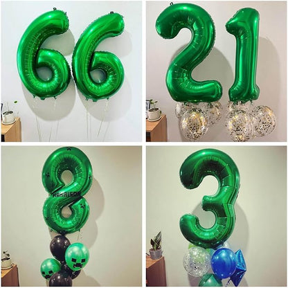 Number 50 Dark Green Balloons 40 Inch Giant Green 50 Numer Foil Helium Balloons - Image 3
