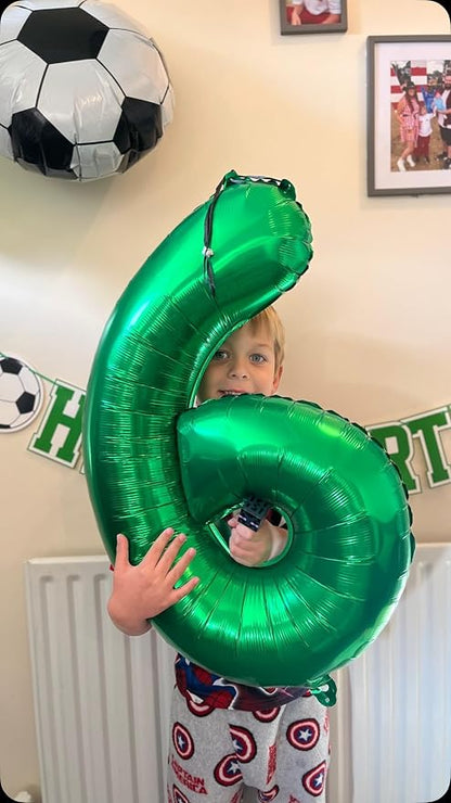 40 Inch Green Number 6 Balloon Birthday Party Decorations - Image 3