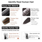 SUYYA Tape in Hair Extensions Human Hair 50g/pack 20pcs Straight Balayage Seamless Skin Weft Tape in Real Hair Extensions Ombre Chocolate Brown to Caramel Blonde(24inch #P4/27/T4)