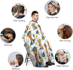 Full Coverage Professional Salon Cutting Barber Hairdressing Cape, Dyeing Salon Apron Cute and Funny Giraffe Hair Cutting Cloak for Hair Cutting Styling