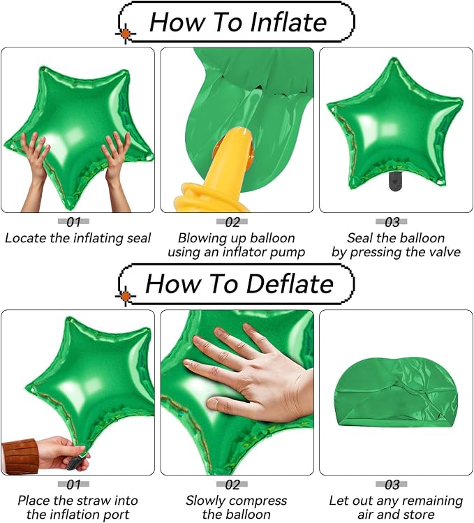 Colorful Star Balloons, 22/18/10 Inch Foil Rainbow Balloons - Image 3