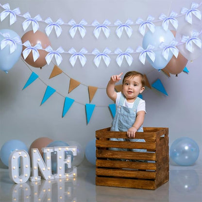 2pcs Bow Garland Banner, Ribbon Bow Party Decorations - Image 6