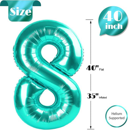 Nile Blue Number 8 Balloon 40 Inch - Image 5