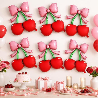 6pcs Cheery Bow Foil Balloons - Image 6