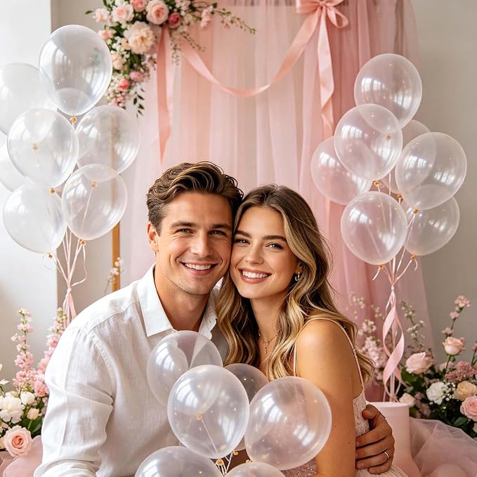 Clear Balloons 110Pcs, 5 Inch Small Latex Party Balloons, Mini Thick Clear - Image 4