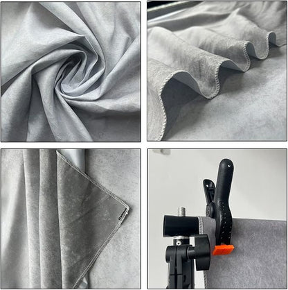 6x9ft Grey Portrait Photography Backdrops Solid Texture Abstract Photo - Image 4