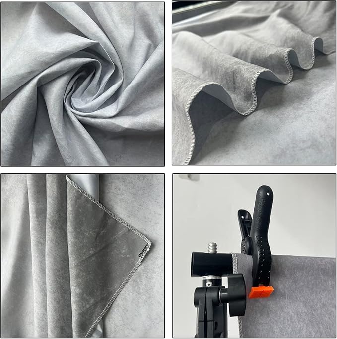 5x7ft Grey Portrait Photography Backdrops Solid Texture Abstract Photo - Image 4