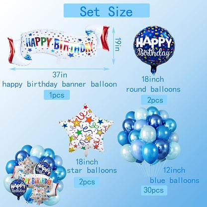 Birthday Decoration Set Colorful Happy Birthday Banner Balloon - Image 2