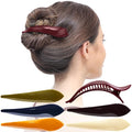 RC ROCHE 6 Pcs Duck Bill Alligator Hair Clips for Women Sectioning Flat Claw Long Thick Hair Inner Teeth Curved Styling Jaw Strong Secure Grip Salon, Large Classic Multicolor