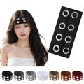 papasgix Grommet Headband for Women, Y2K Elastic Headband Wide Black Hair Band with Holes Metal Rock Style 2000s Hair Accessories (1, Black)