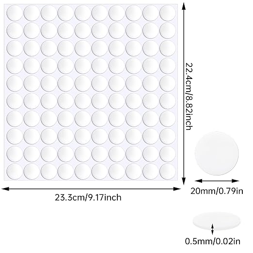 JANYUN 1500 Pcs Sticky Dots, 20 mm Clear Sticky Tack Adhesive Stickers | - Image 2
