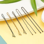 Bobby Pins and Hair Pins Combo Box 480PCS, Black Brown Gold Bobby Pins and U Shape Hair Pins Brown for Women, 2" 2.4" and 2.6" Bulk