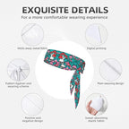 Men's Women Green Leaf Trippy Mushroom Eye Skull Sports Sweatbands Multipurpose Novelty Head Ribbon Headdress for Yoga Workout Shower