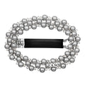 Handmade Pearl Crystals Hair Clip for Women, SHE'S FREE STYLE JUST FOR YOU Circular Openwork Design Side Hair Clips with Retro Crystals, Vintage-Inspired Hand-Beaded Hair Accessory