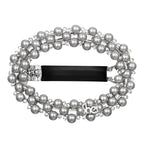 Handmade Pearl Crystals Hair Clip for Women, SHE'S FREE STYLE JUST FOR YOU Circular Openwork Design Side Hair Clips with Retro Crystals, Vintage-Inspired Hand-Beaded Hair Accessory