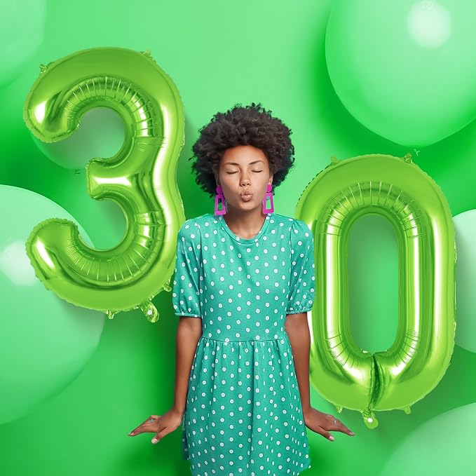Green Number 3 Balloon 40 Inch, Big Large Foil Helium Number Balloons, Jumbo - Image 5