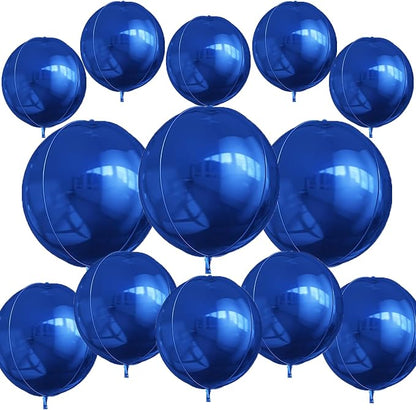 13pcs Navy Blue 4D Balloons 22" 18" 10" 4D Navy Blue Ball Balloon Navys by Unknown