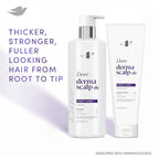 Dove Derma Scalp Shampoo 1 ct Density Boost for 4x More Visible Fullness, with Glycerin, 16 oz