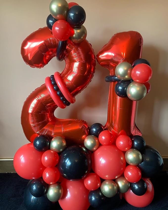 40 Inch Red 26 Number Balloons Giant Jumbo Huge 26 or 62 Foil Mylar Helium - Image 3
