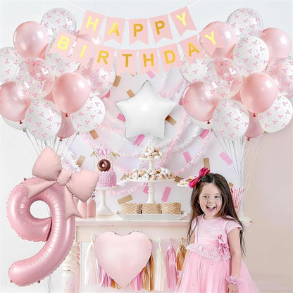 9th Pink Bow Birthday Decorations - Image 8