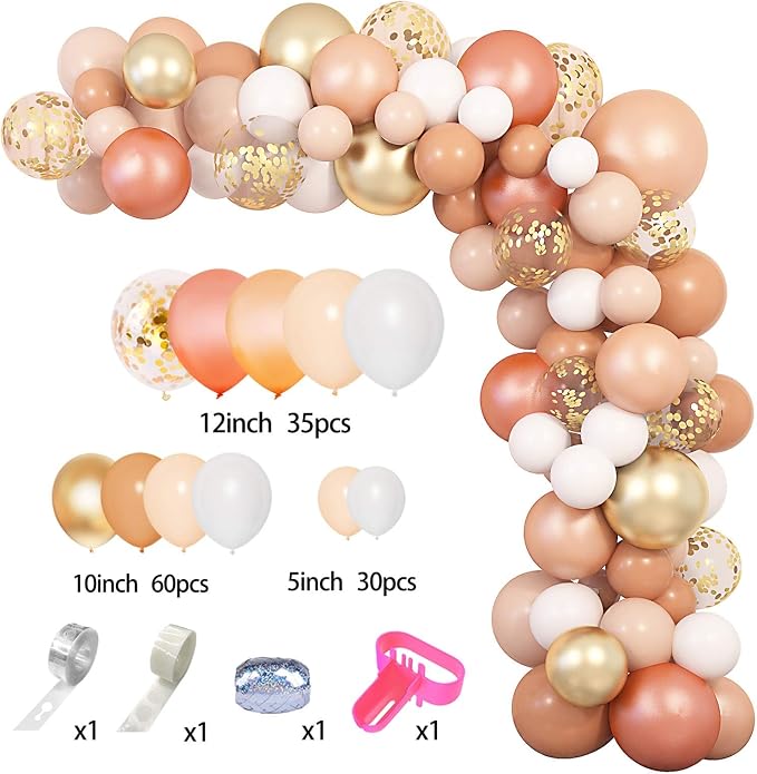 Ouddy Party Blush Balloons Arch Garland Kit 18 12 10 5 Inch | Different Sizes - Image 7