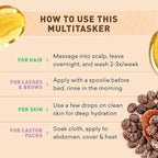 Cold-Pressed Castor Oil – 100% Pure & Hexane-Free | Hair Growth, Eyelashes & Eyebrows Serum | Deep Moisturizer for Skin & Face | Ideal for Castor Oil Packs & Scalp Treatment (1 FL. Oz.)