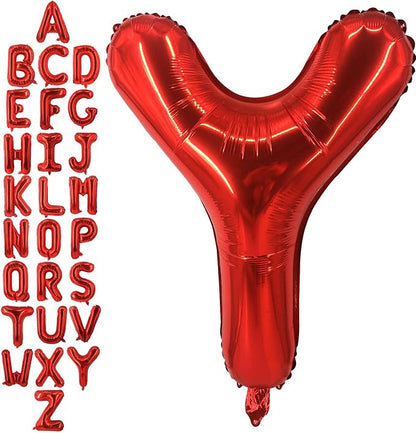 40 Inch Red Letter Y Balloons, DIY Phrase Foil Alphabet Letter Y Balloons DIY by LHOAVWE
