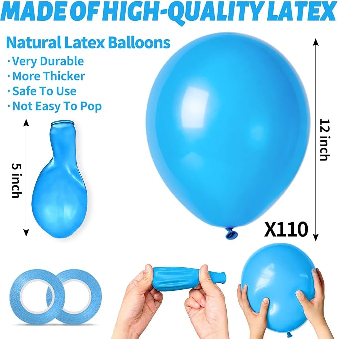 Light Blue Balloon 110pcs - Image 3