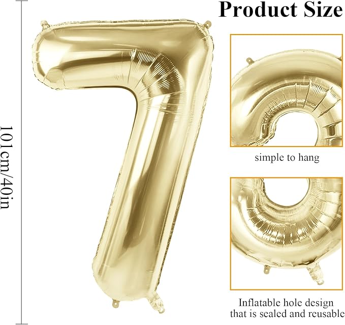 Number 72 Balloons for 72nd Birthday Party Decorations, 40 Inch 0-100 - Image 2