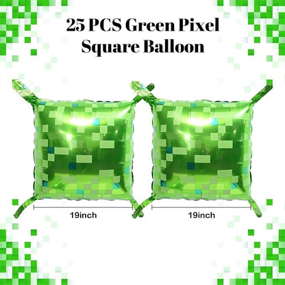 HILAVO Green Pixel Square Balloon Wall - Image 2