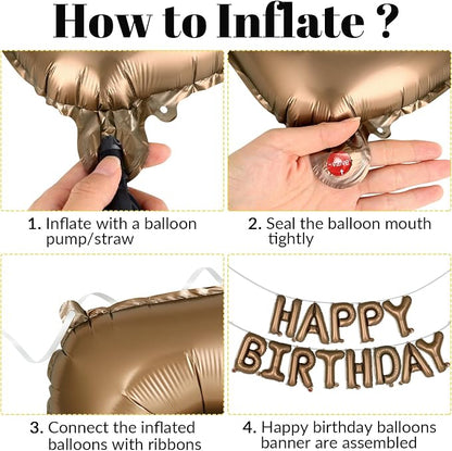 Happy Birthday Balloons Banner, Foil Balloon Personalized Name Letters Balloons - Image 7