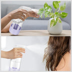 2 Pack Glass Spray Bottles with Silicone Sleeve, 16 oz Empty Refillable Containers with Adjustable Spray Nozzles, Spray Bottles for Hair, Cleaning Solutions and Plants Purple