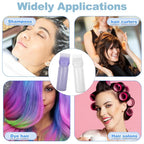 ELANE 4 Pack Root Comb Applicator Bottle,Oil Comb Applicator for Hair Dye Shampoos Hair Salons (2 purple + 2 white)