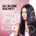 Herbishh Bubble Foam Hair Dye Shampoo, 3 in 1 Dye for 100% Grey Coverage, Permanent & Instant Hair Coloring for Men & Women, Long-lasting & Travel-friendly, Ammonia-free, 10 Sachet x 24 ml (Black)