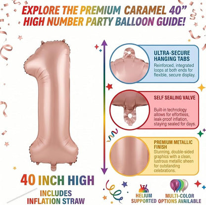 40 Inch Caramel Foil Number 11 Balloon - Image 2