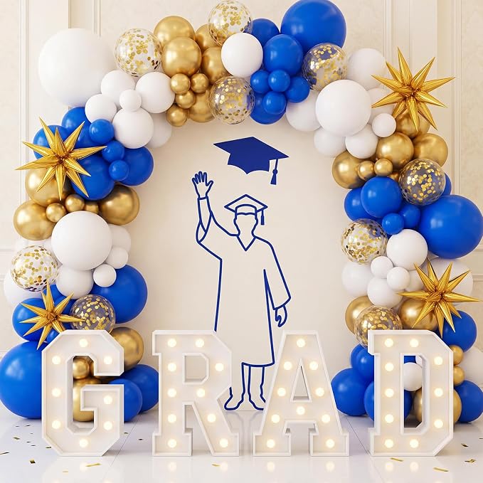 RUBFAC Blue Balloons Different Sizes Dark Blue Balloon Arch Kit 129pcs | - Image 6
