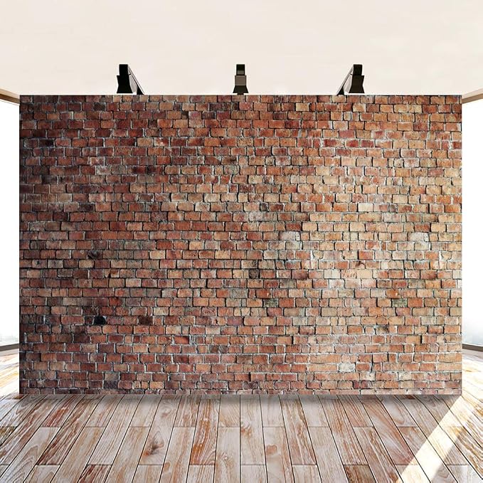 12x8ft Vintage Red Brick Wall Backdrop - Image 2