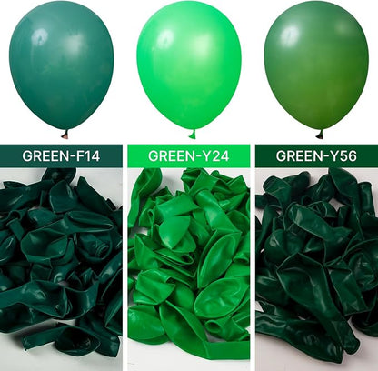 PartyWoo Dark Green Balloons 100pcs Emerald Hunter Forest Green Color | 12 Inch - Image 5