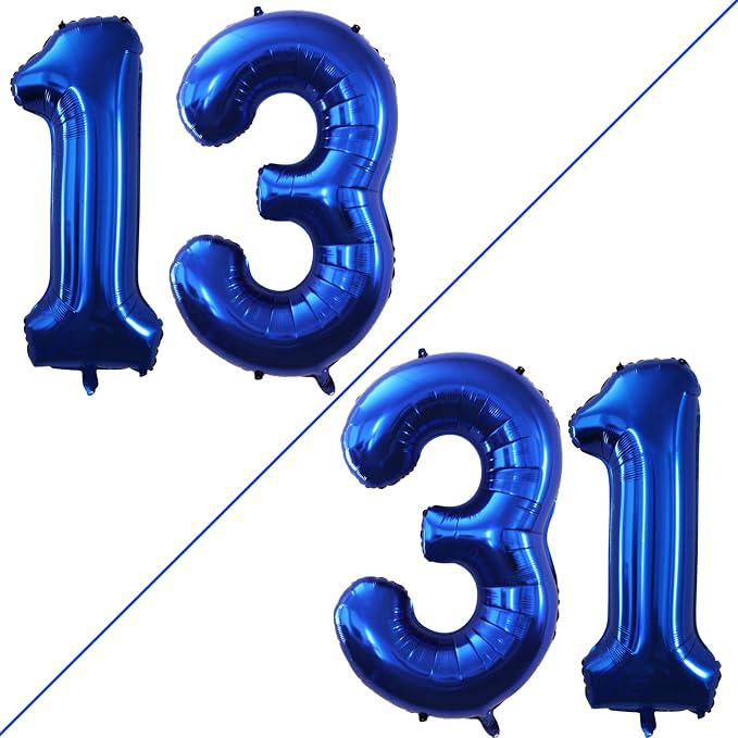 Number 13 Balloons for 13th Birthday Sweet 13 Party Decorations, 42 Inch Jumbo by GOER